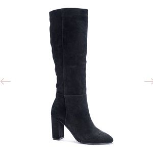 NWT Black Knee High Suede Boots